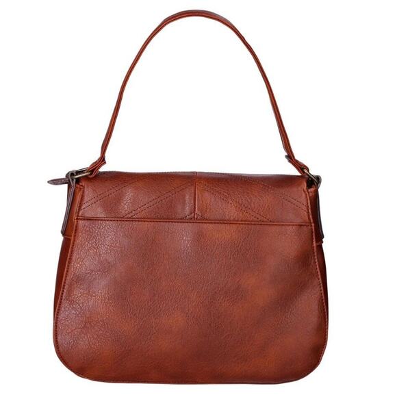 T Shirt & Jeans Women’s Shoulder Bag Purse, Addison Shoulder Bag Cognac $60 - Picture 3 of 4